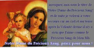 2 juillet 2026 : Prière au Précieux Sang