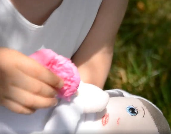 Doudou Vierge Marie avec berceuse